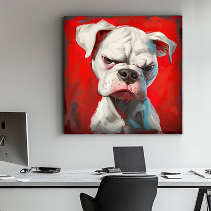 Fierce Boxer #1533 Canvas Wall Art & Metal Prints