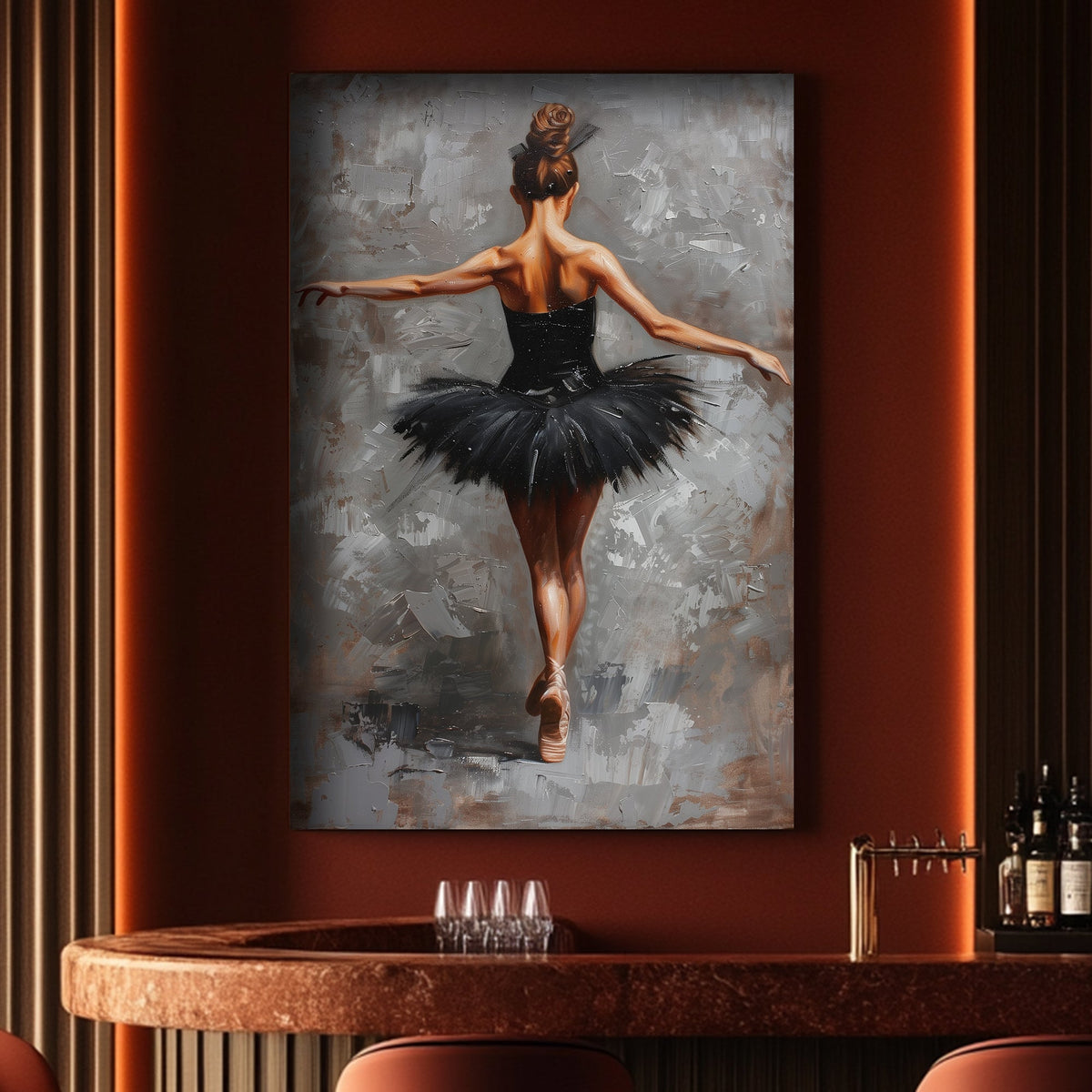 Elegant ballerina wall art print