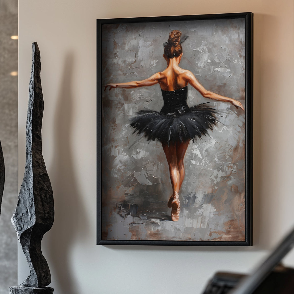 Elegant ballerina wall art print