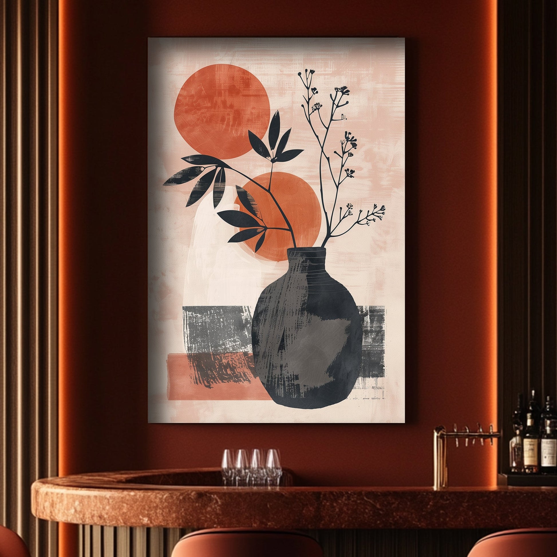 Modern Vase #1538 Canvas Wall Art & Metal Prints