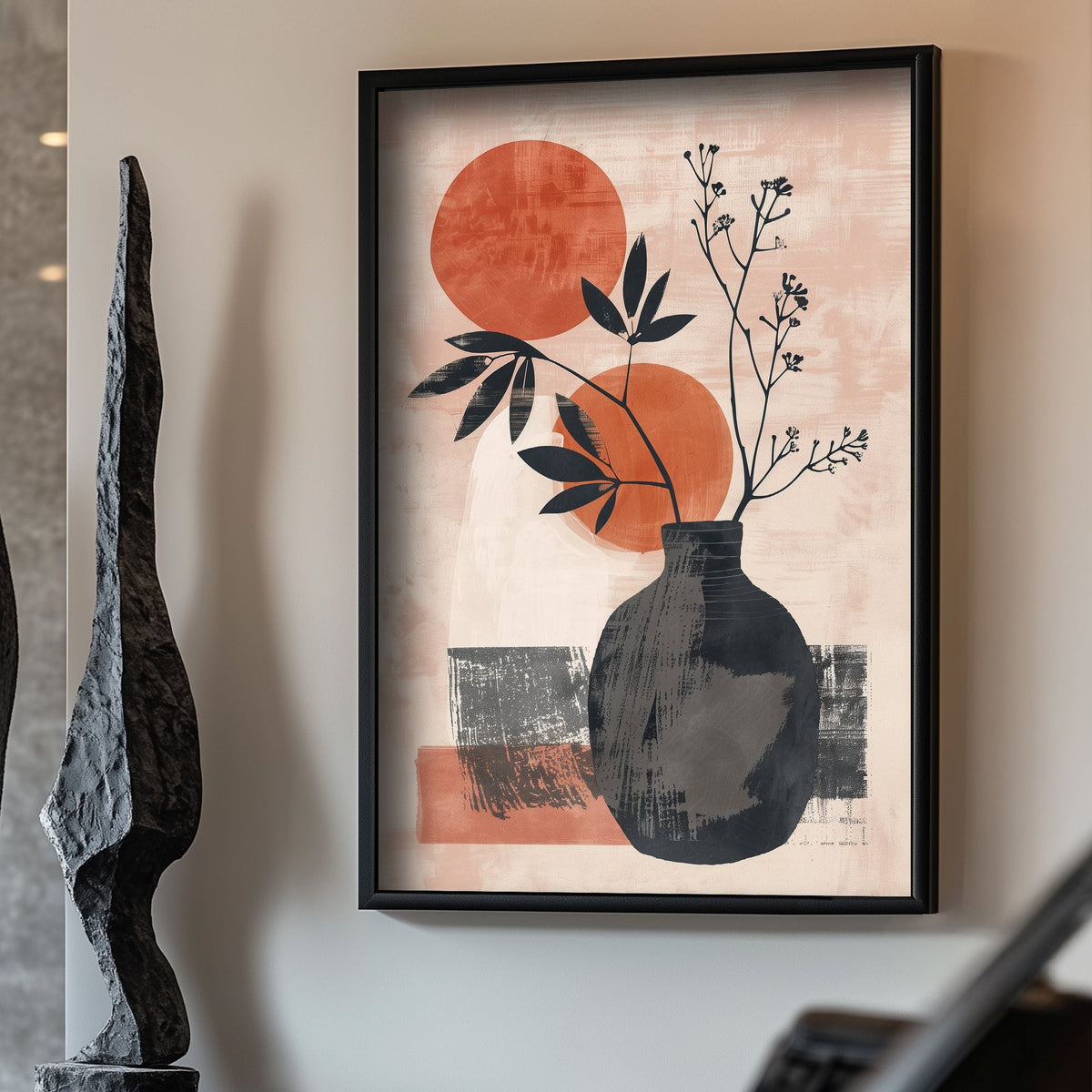 Botanical vase wall art print