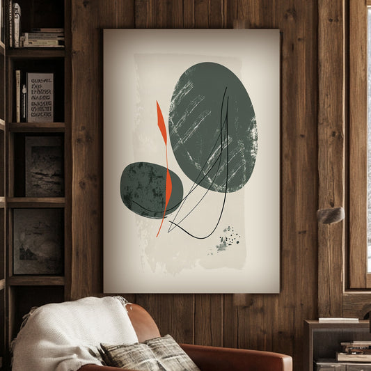 Abstract shapes wall art print