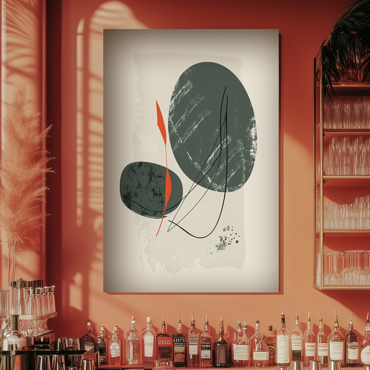 Abstract shapes wall art print