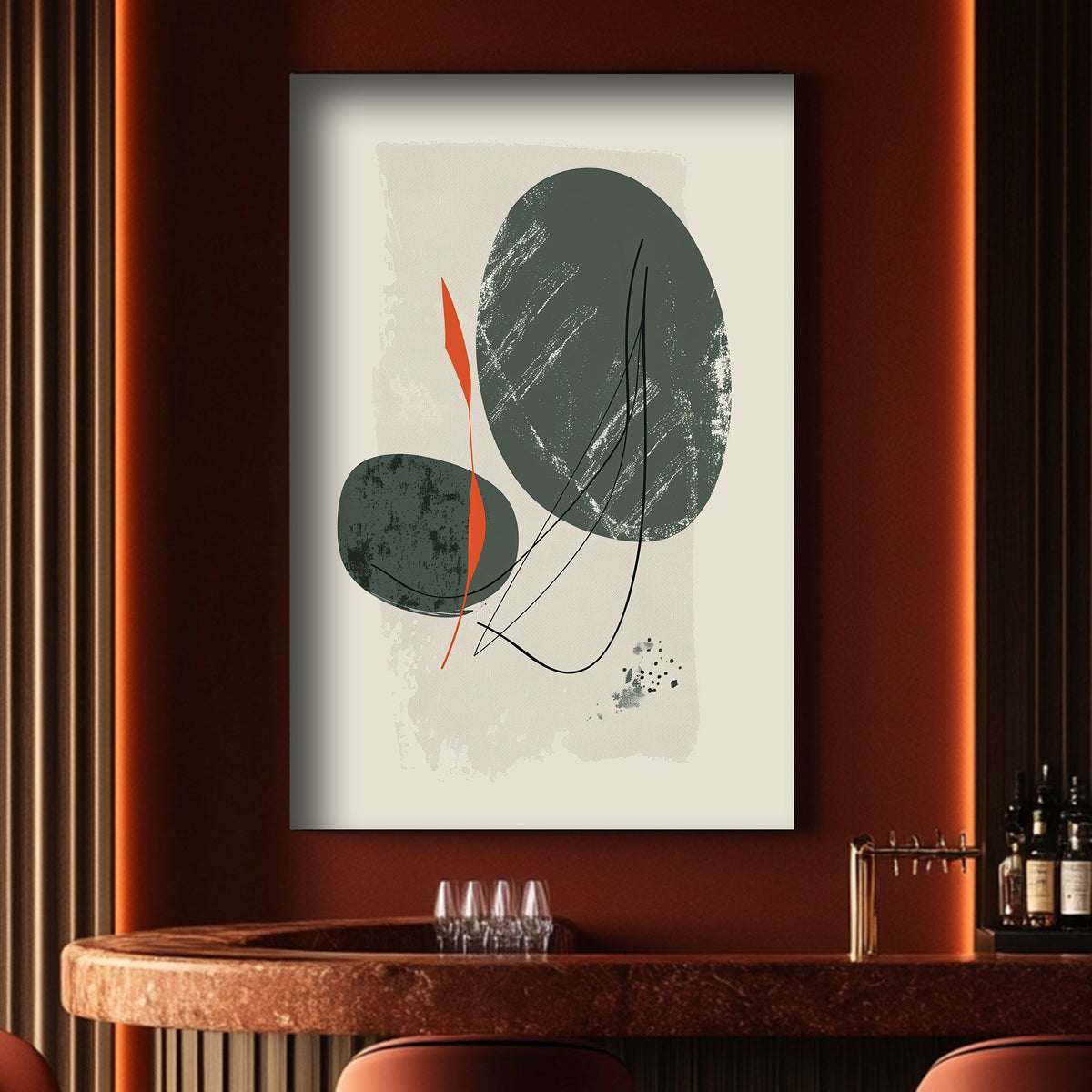 Abstract shapes wall art print