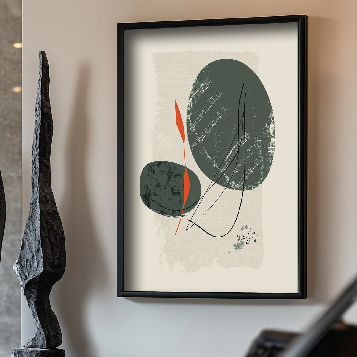 Abstract shapes wall art print