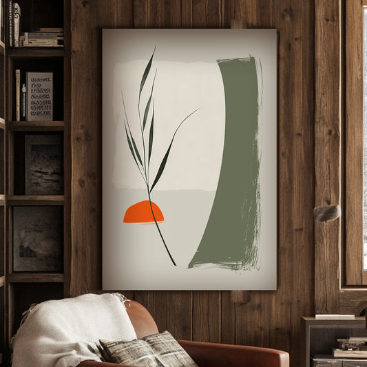 Plant silhouette wall art print