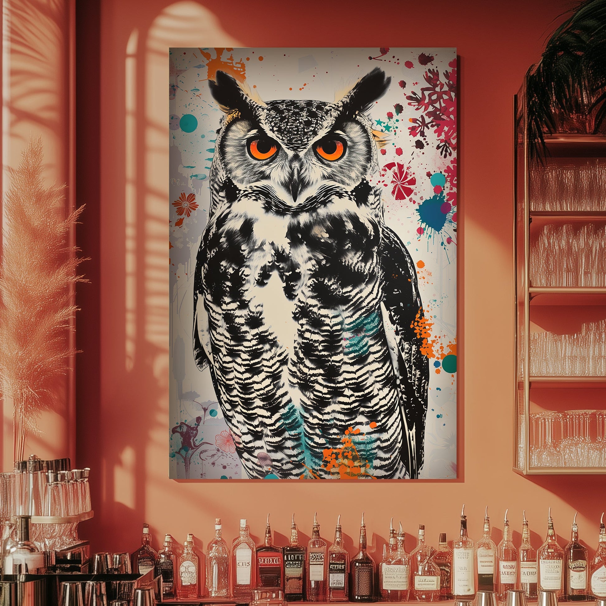 Urban Owl #1542 Canvas Wall Art & Metal Prints