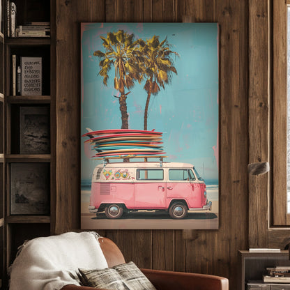 Surf Vibes #1543 Canvas Wall Art & Metal Prints