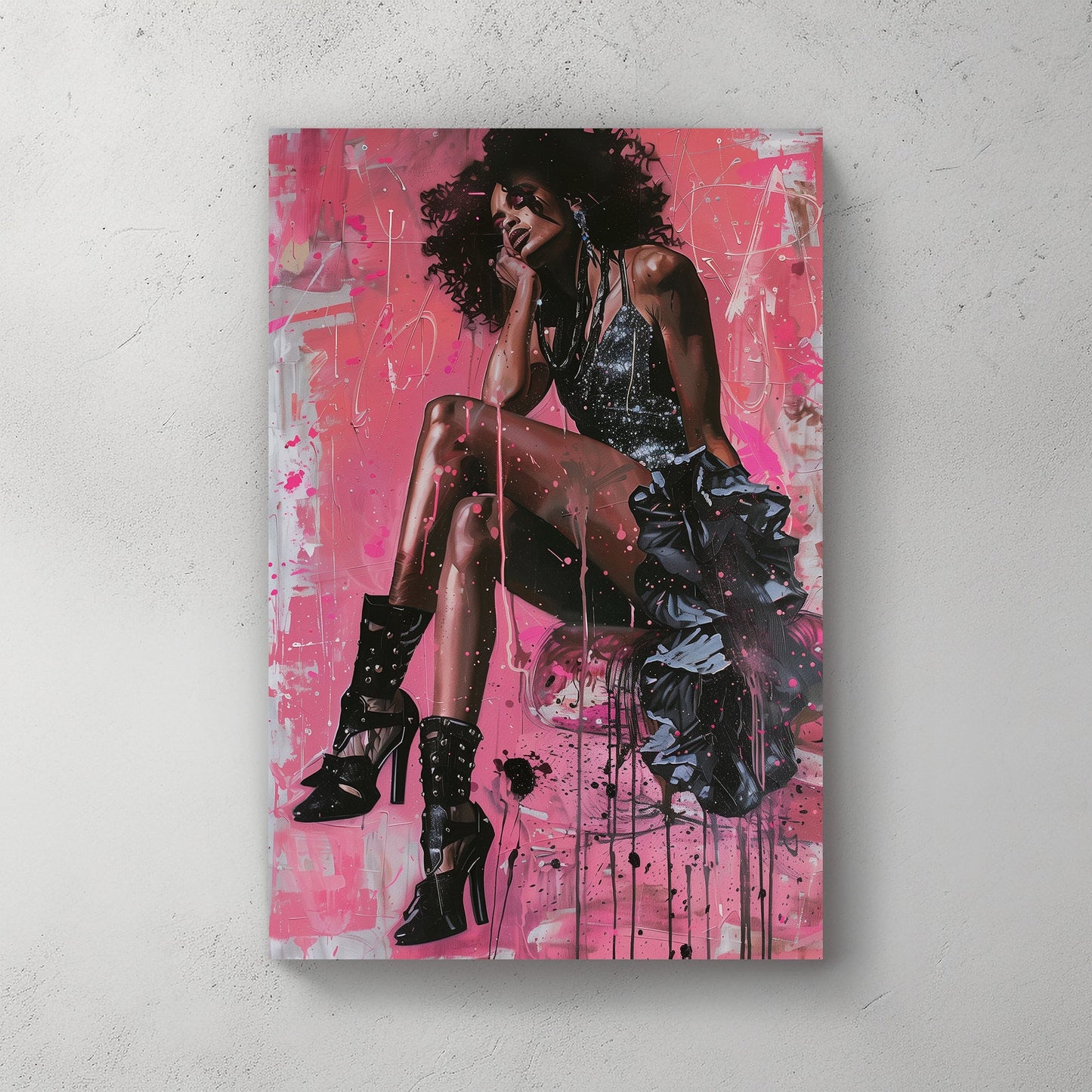 Pink Diva #1546 Canvas Wall Art & Metal Prints