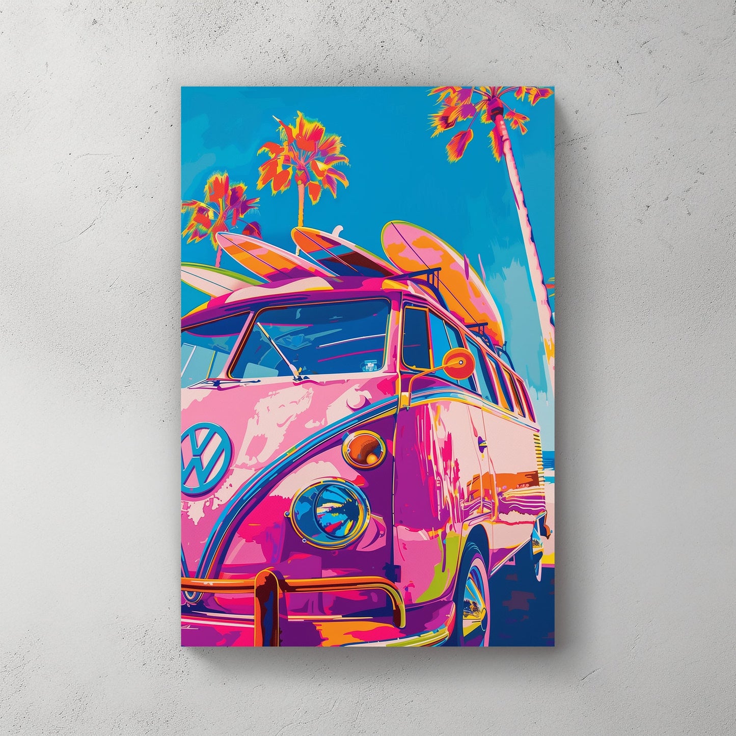 Retro Vibes #1549 Canvas Wall Art & Metal Prints