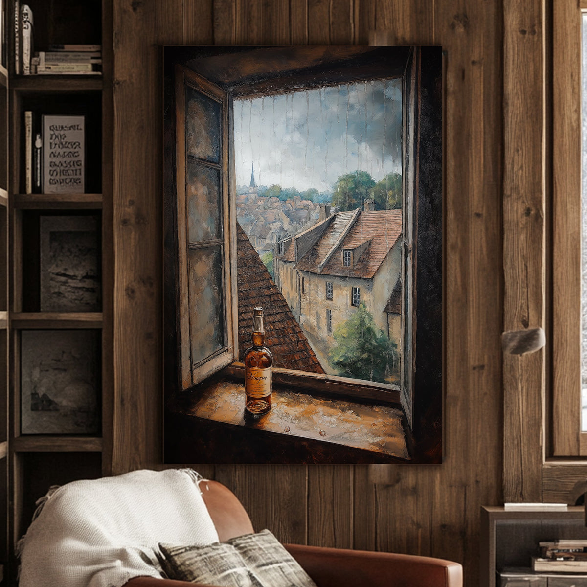 Window whiskey scene wall art decor