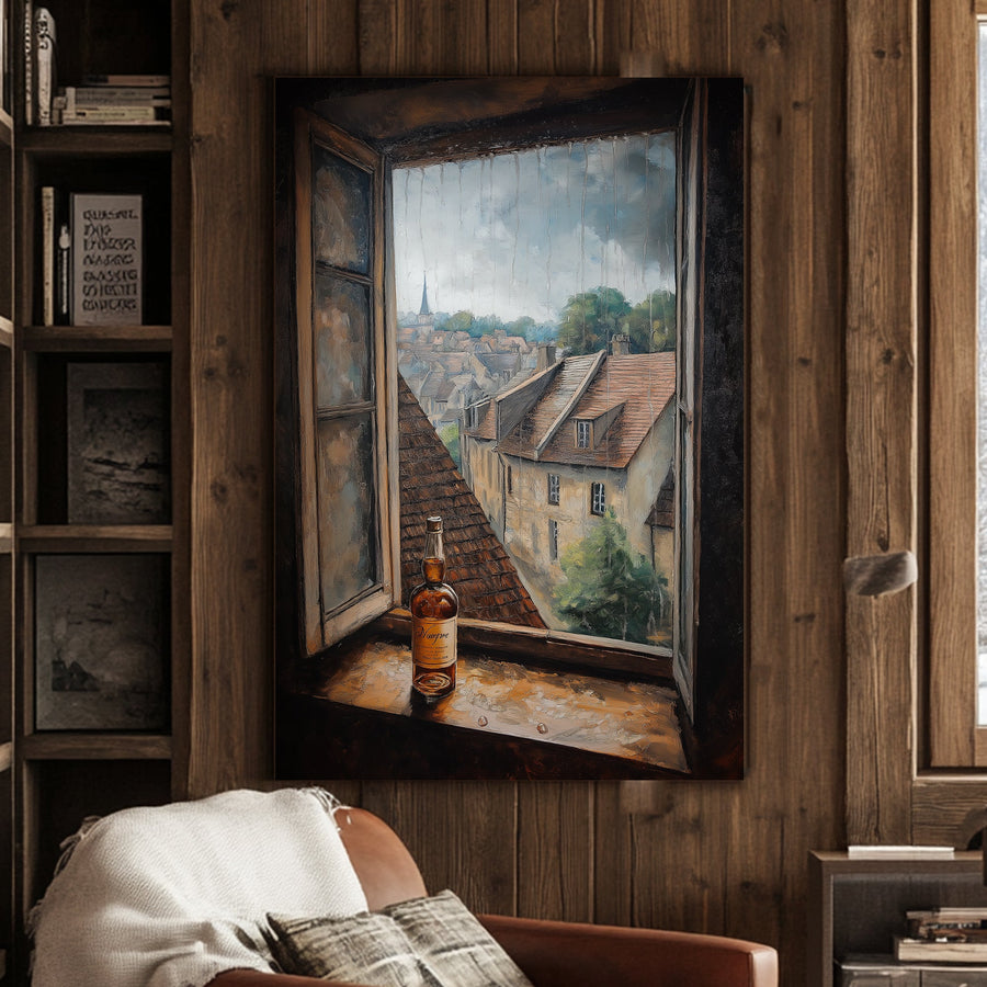 Window whiskey scene wall art decor