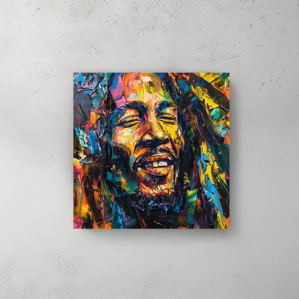Bob Marley graffiti portrait wall art print