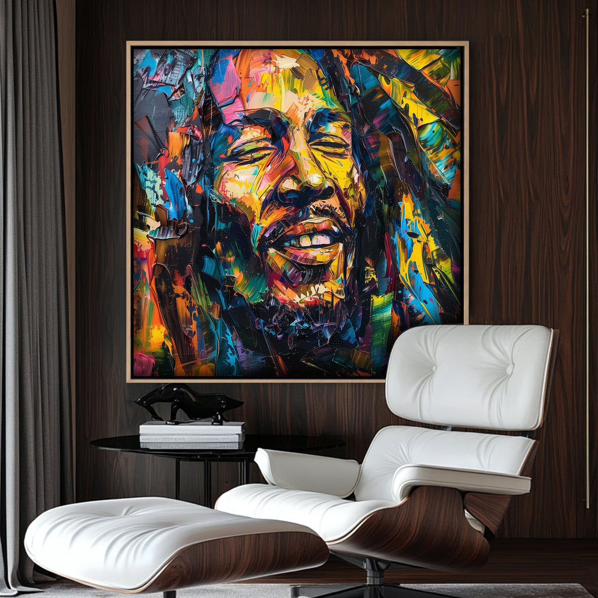 Bob Marley graffiti portrait wall art print
