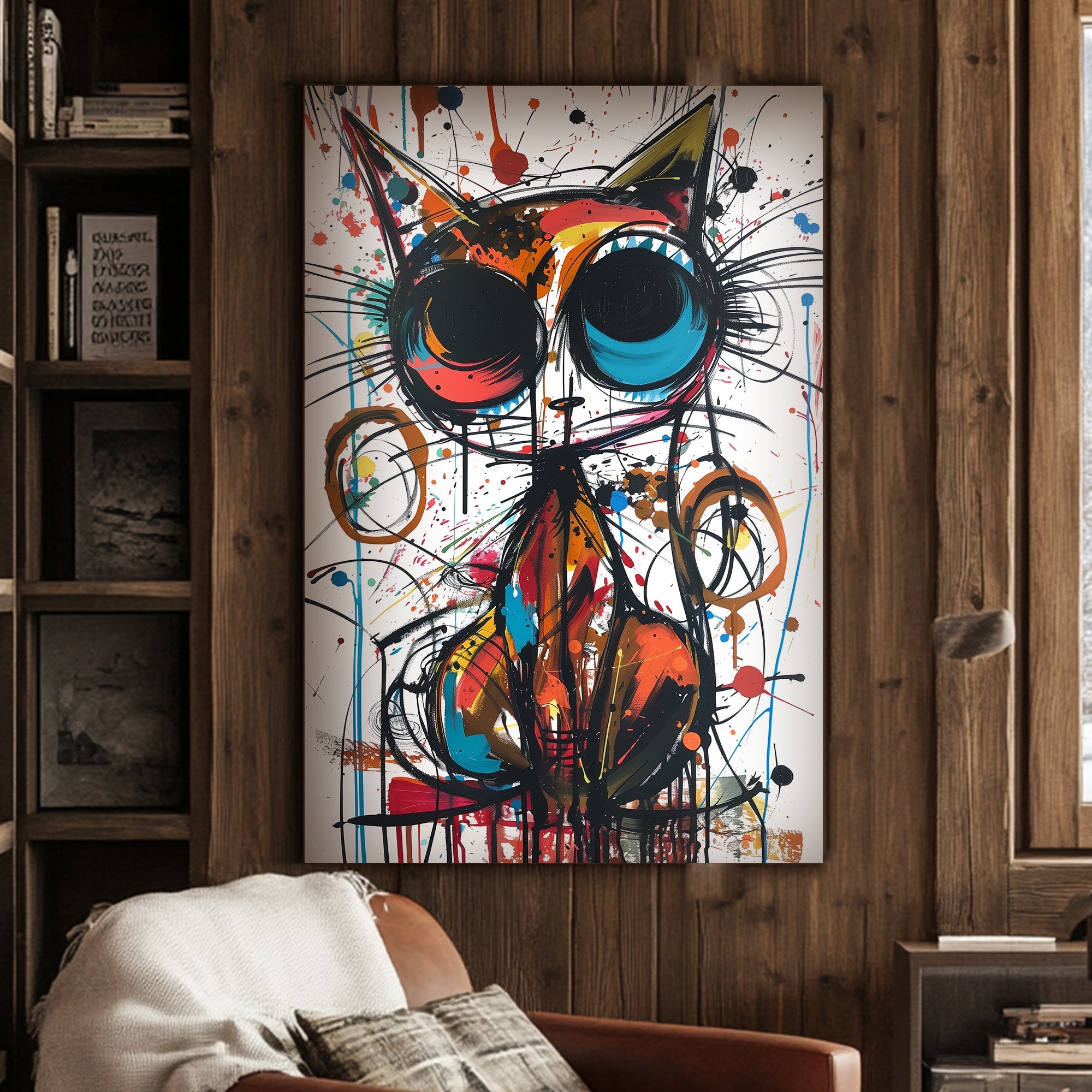 Funky Feline #1554 Canvas Wall Art & Metal Prints – ItzArt.ca