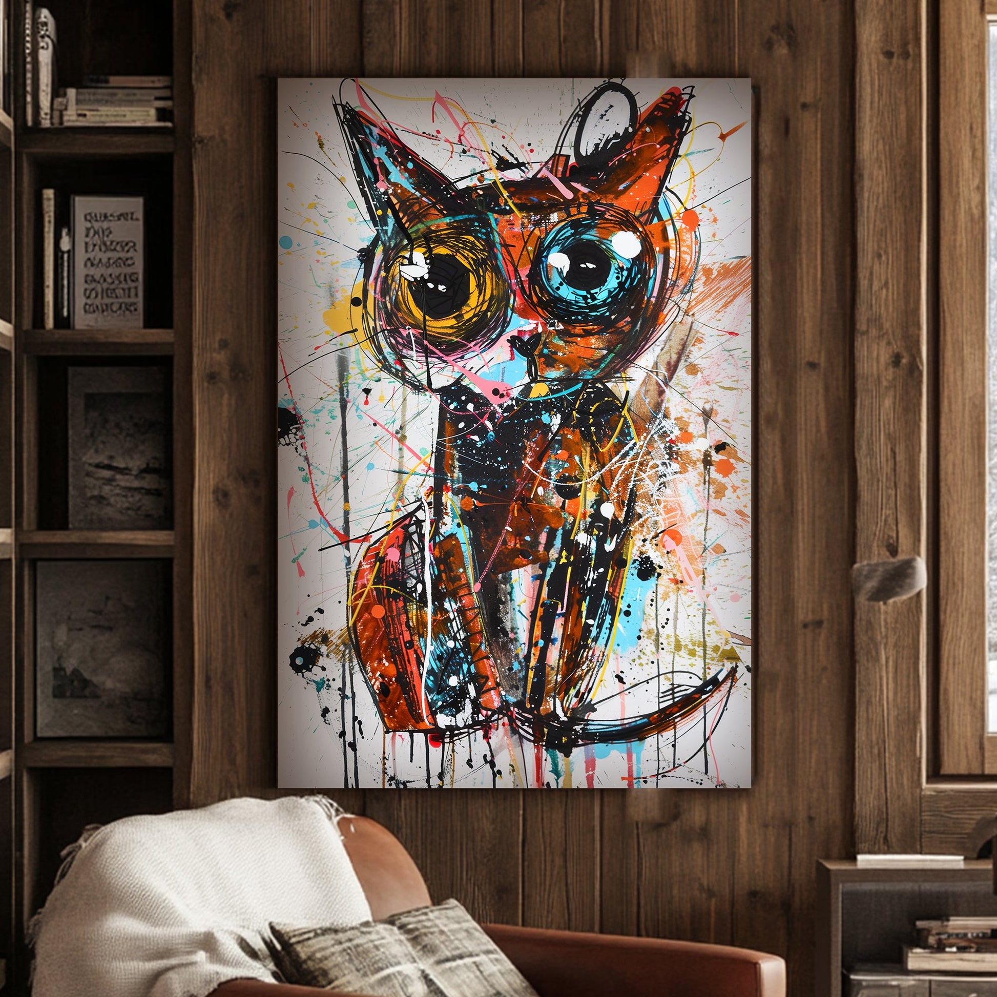 Funky Big Eyes #1555 Canvas Wall Art & Metal Prints