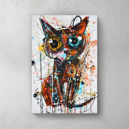 Funky Big Eyes #1555 Canvas Wall Art & Metal Prints