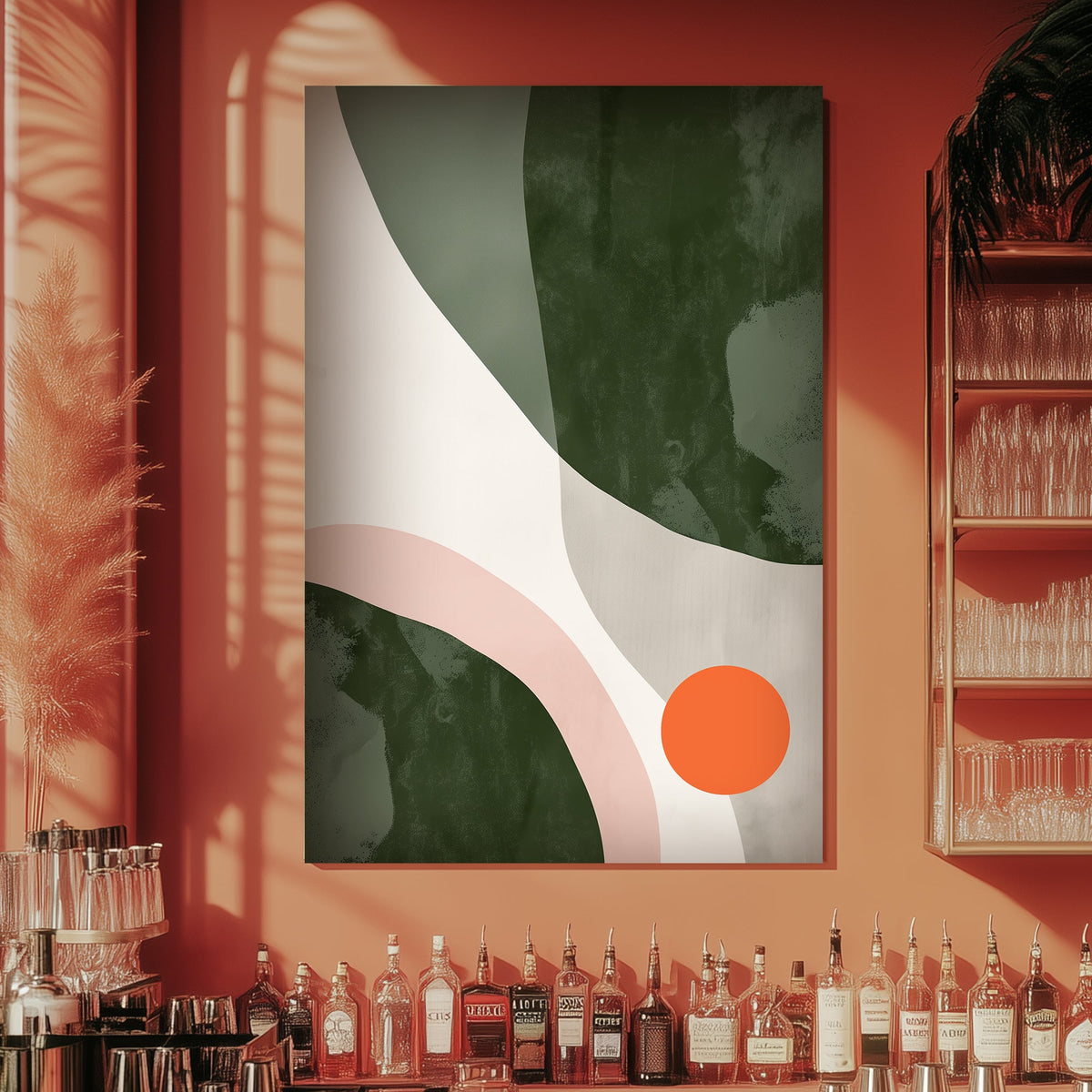 Abstract curves wall art print