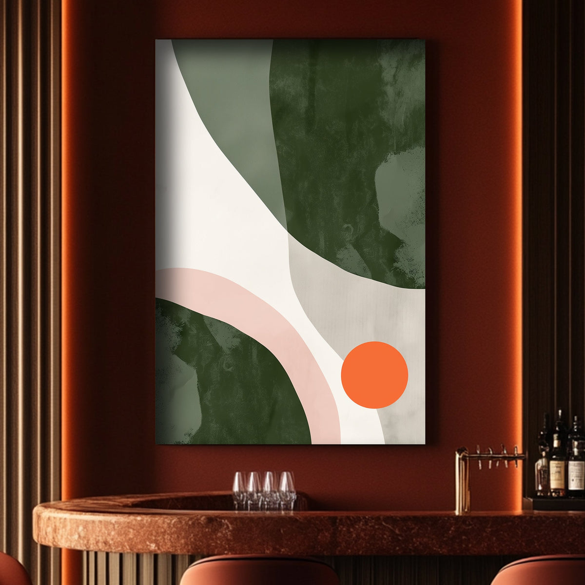 Abstract curves wall art print