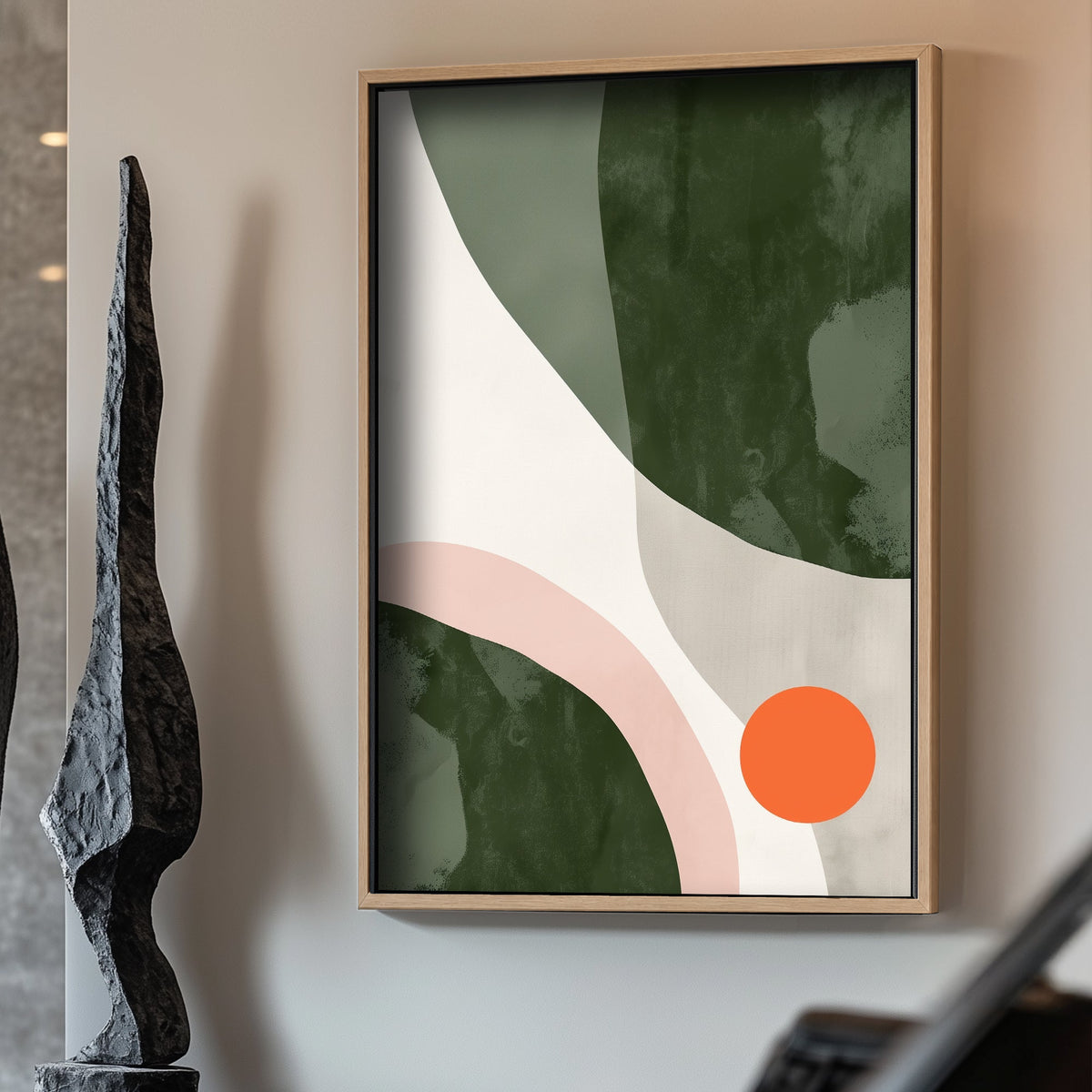 Abstract curves wall art print