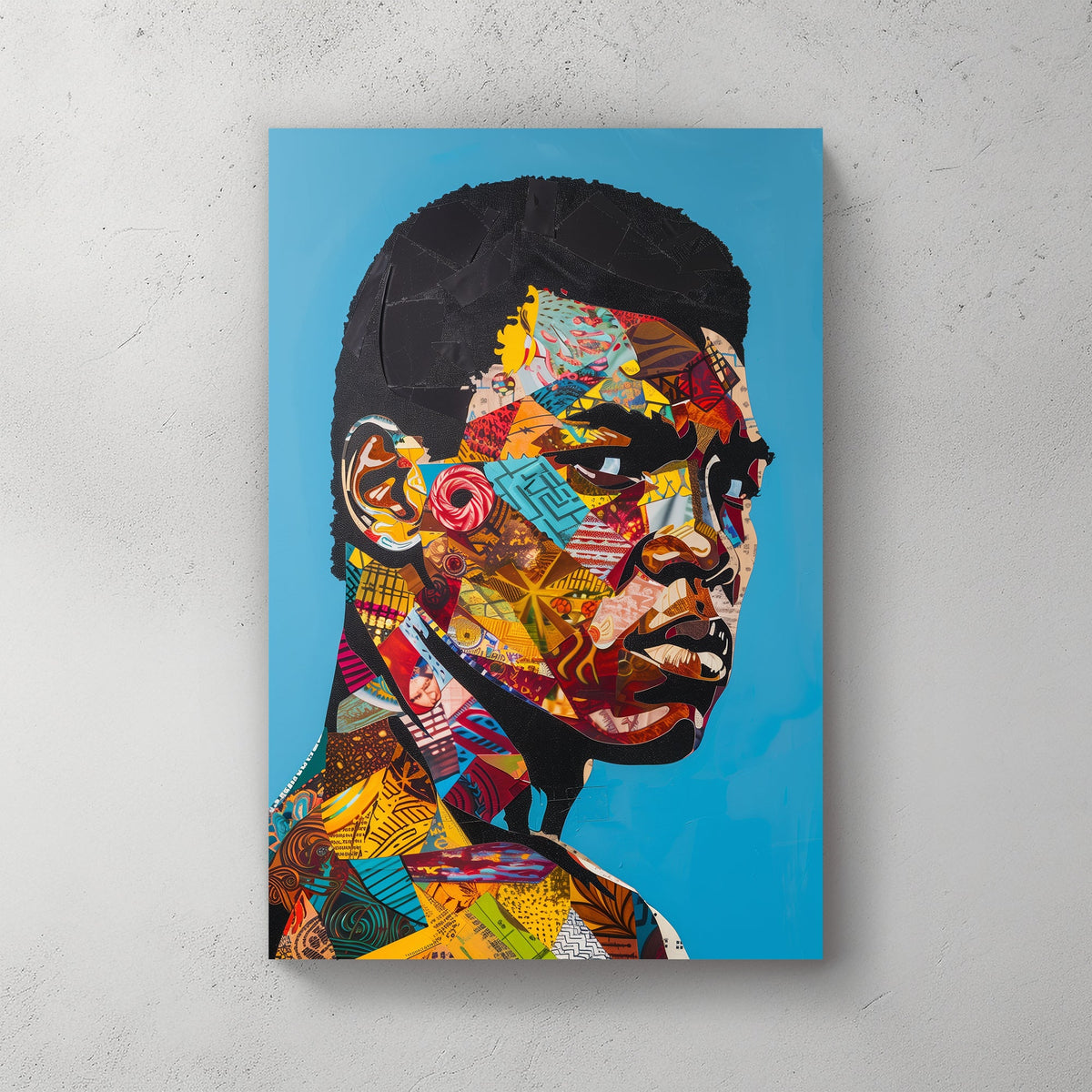 Muhammad Ali collage portrait wall art print