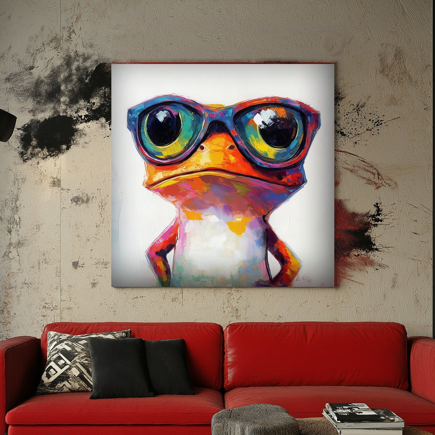 Cool Frog With Shades #1565 Canvas Wall Art & Metal Prints