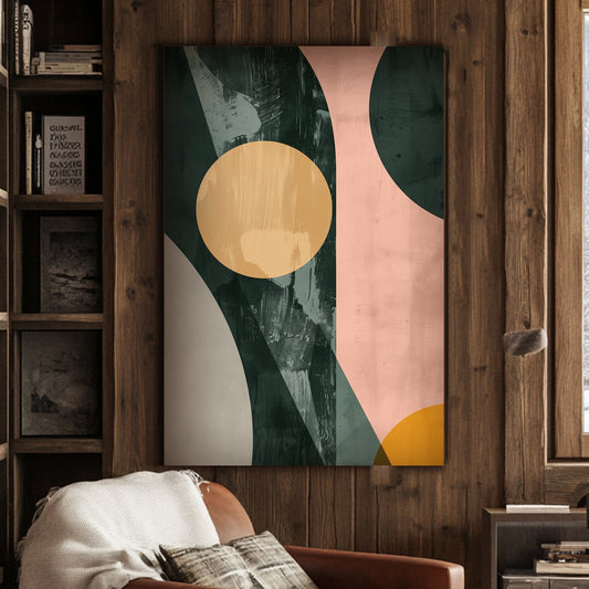 Modern geometric curves wall art decor