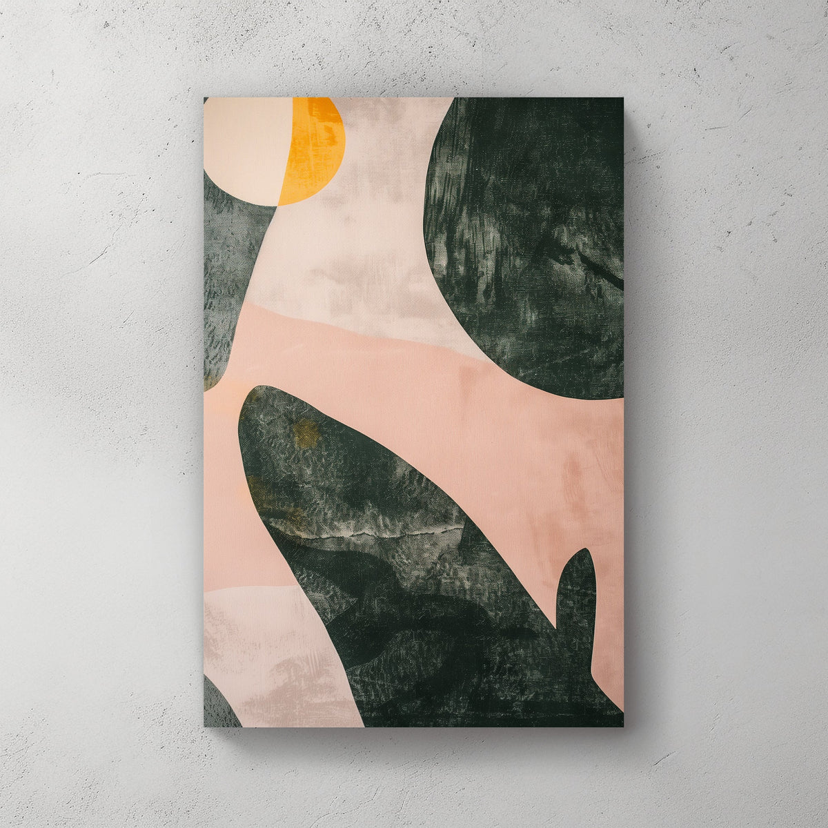 Abstract Whale silhouette wall art print