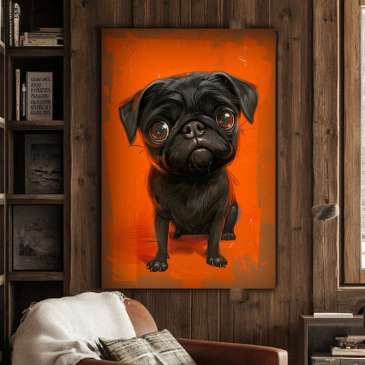 The Curious Pug #1570 Canvas Wall Art & Metal Prints