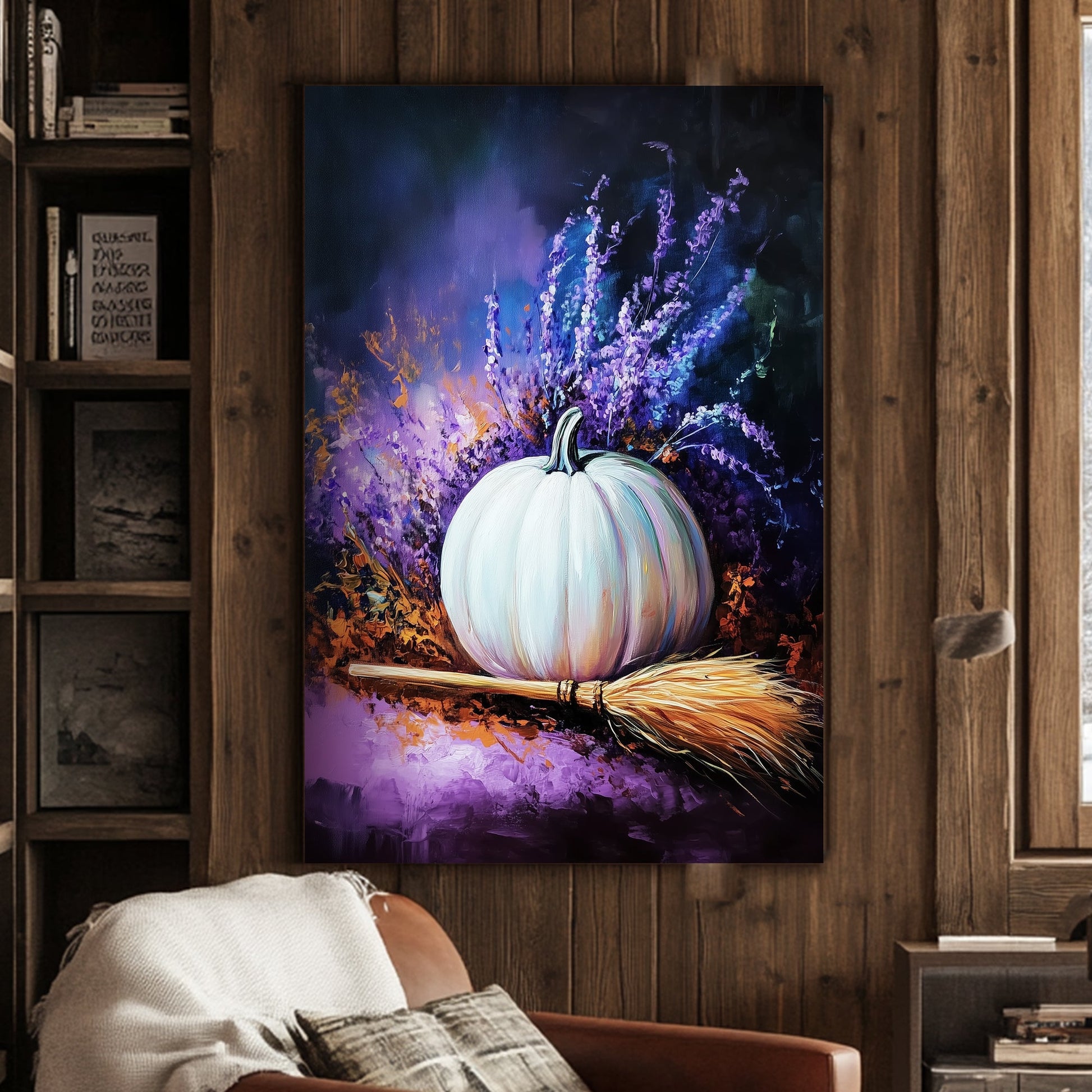 The White Pumpkin Glow #1572 Canvas Wall Art & Metal Prints