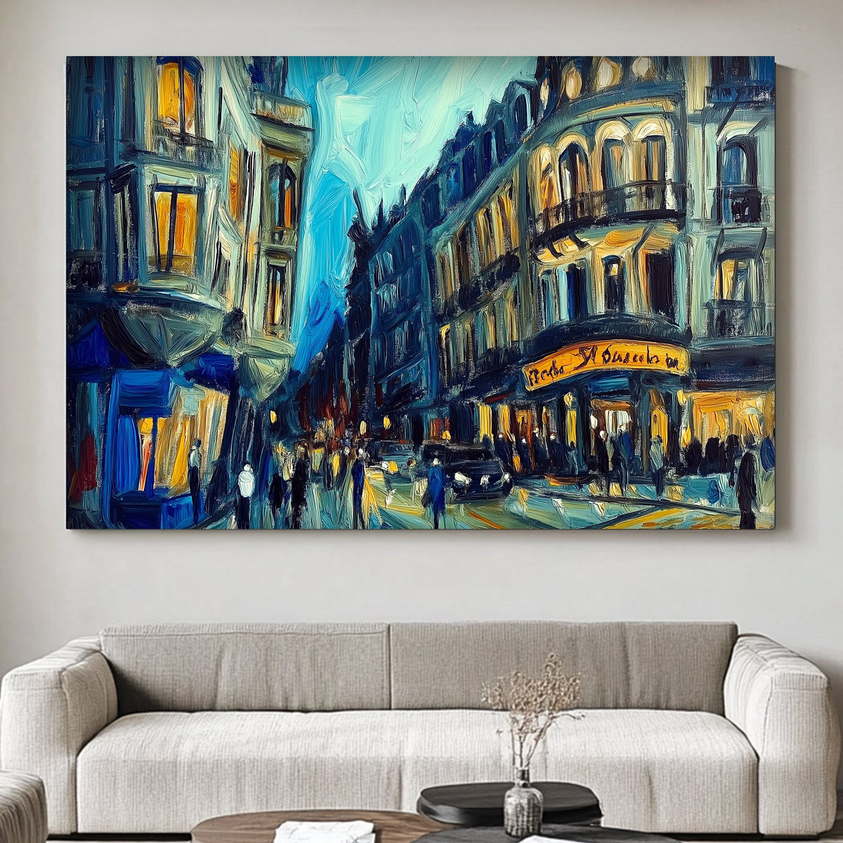 Impressionist urban scene wall decor