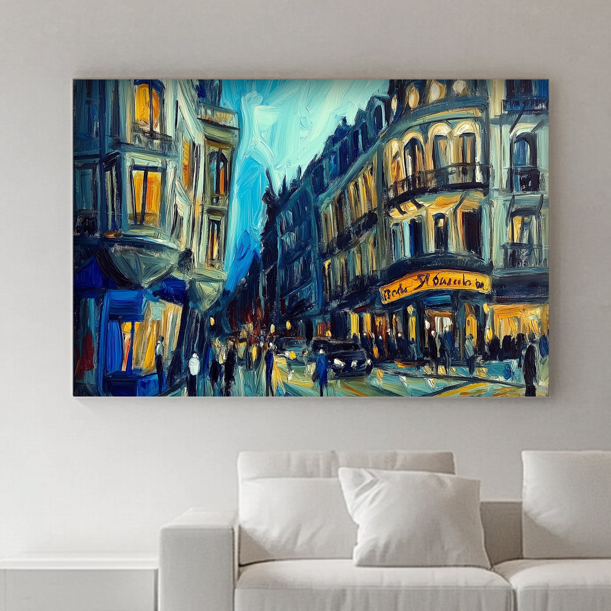 Impressionist urban scene wall decor