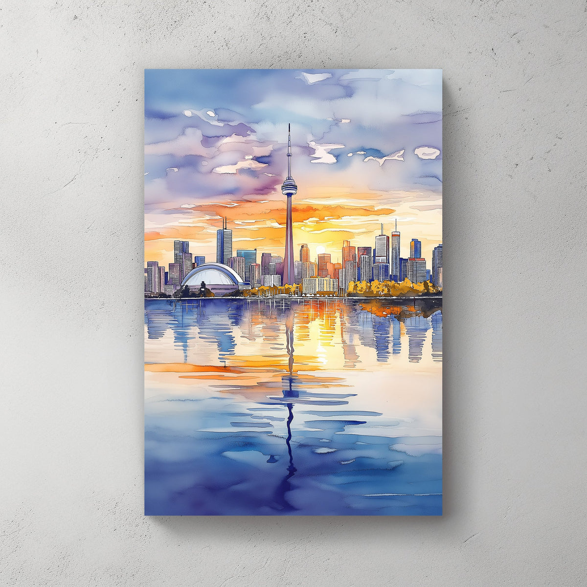 Toronto skyline at sunset wall art print