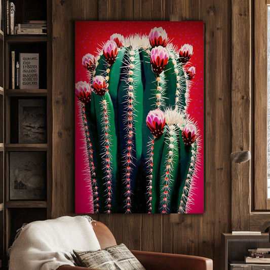 Modern cactus photograph wall art print