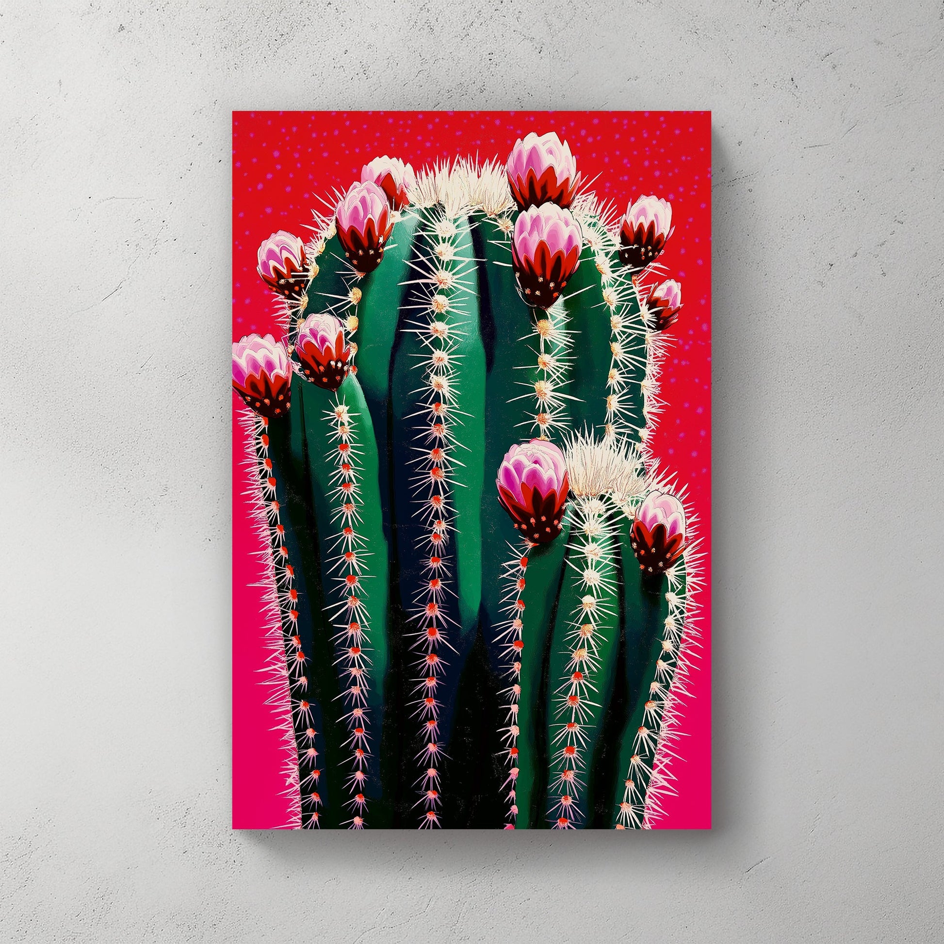 Cactus Bloom Burst #1580 Canvas Wall Art & Metal Prints