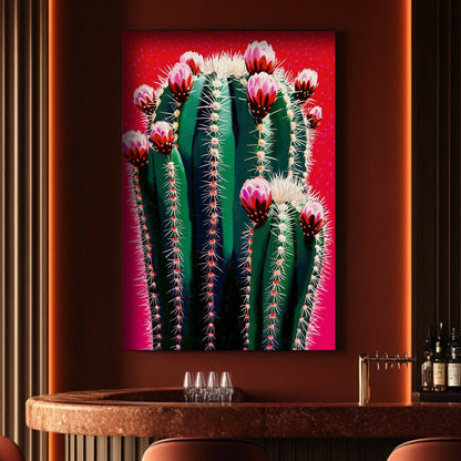 Cactus Bloom Burst #1580 Canvas Wall Art & Metal Prints