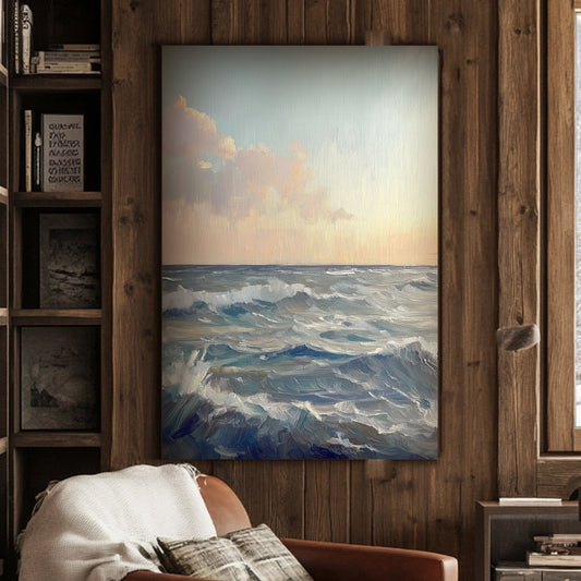 Ocean waves horizon wall art decor