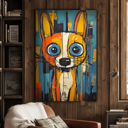 Playful Pup #1588 Canvas Wall Art & Metal Prints