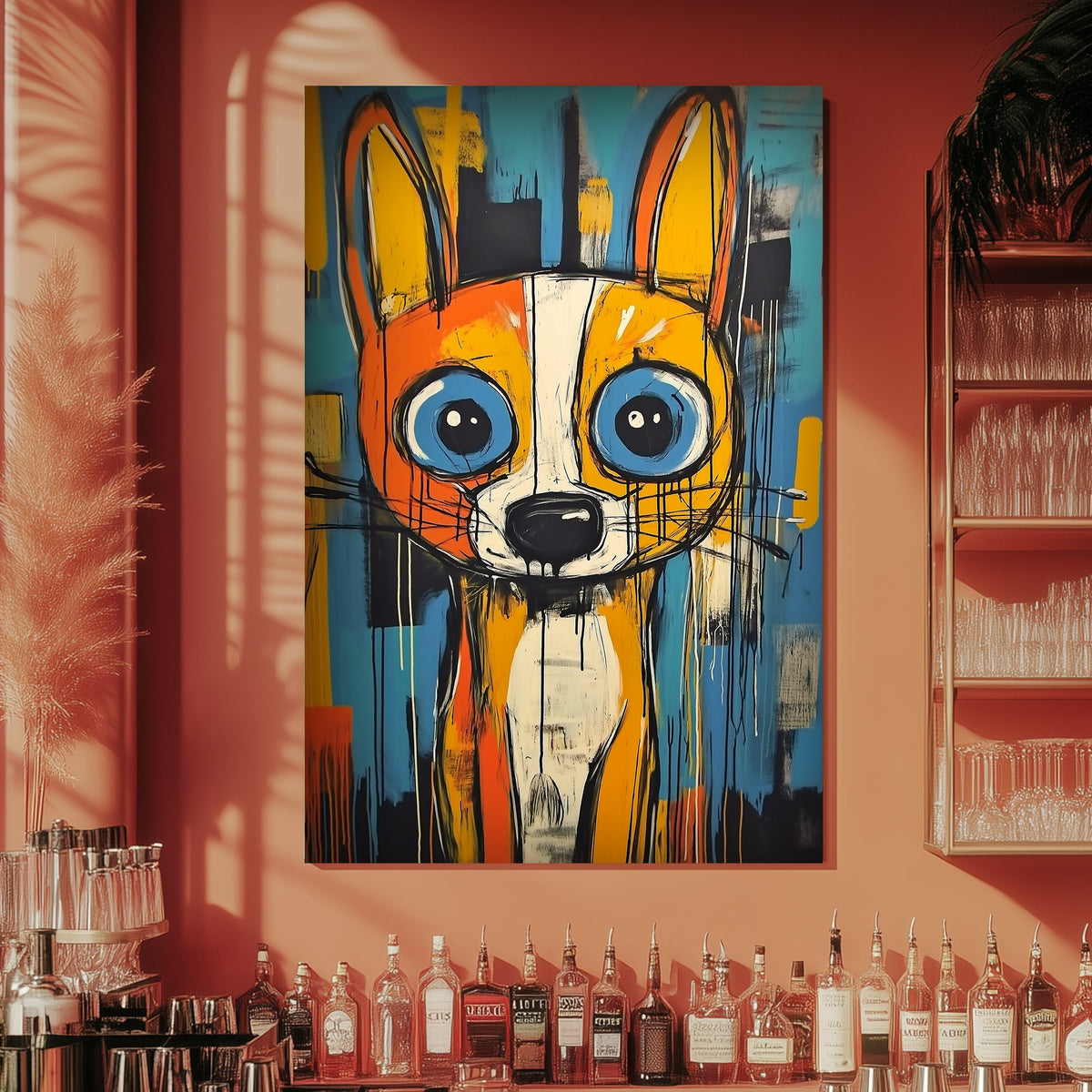 Portrait of a cute puppy wall art print