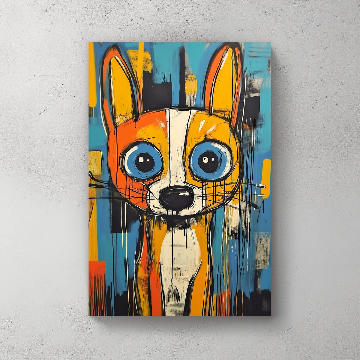 Portrait of a cute puppy wall art print
