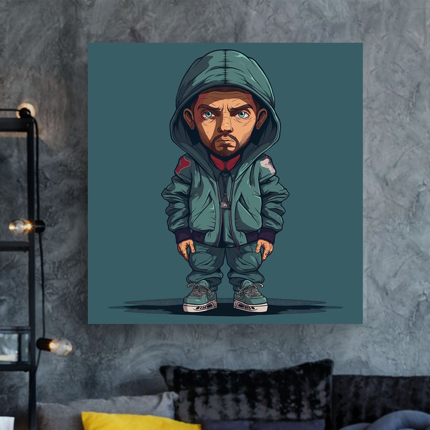 Blue Hood #159 Canvas Wall Art & Metal Prints