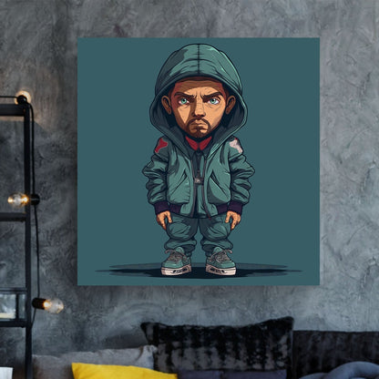 Blue Hood #159 Canvas Wall Art & Metal Prints