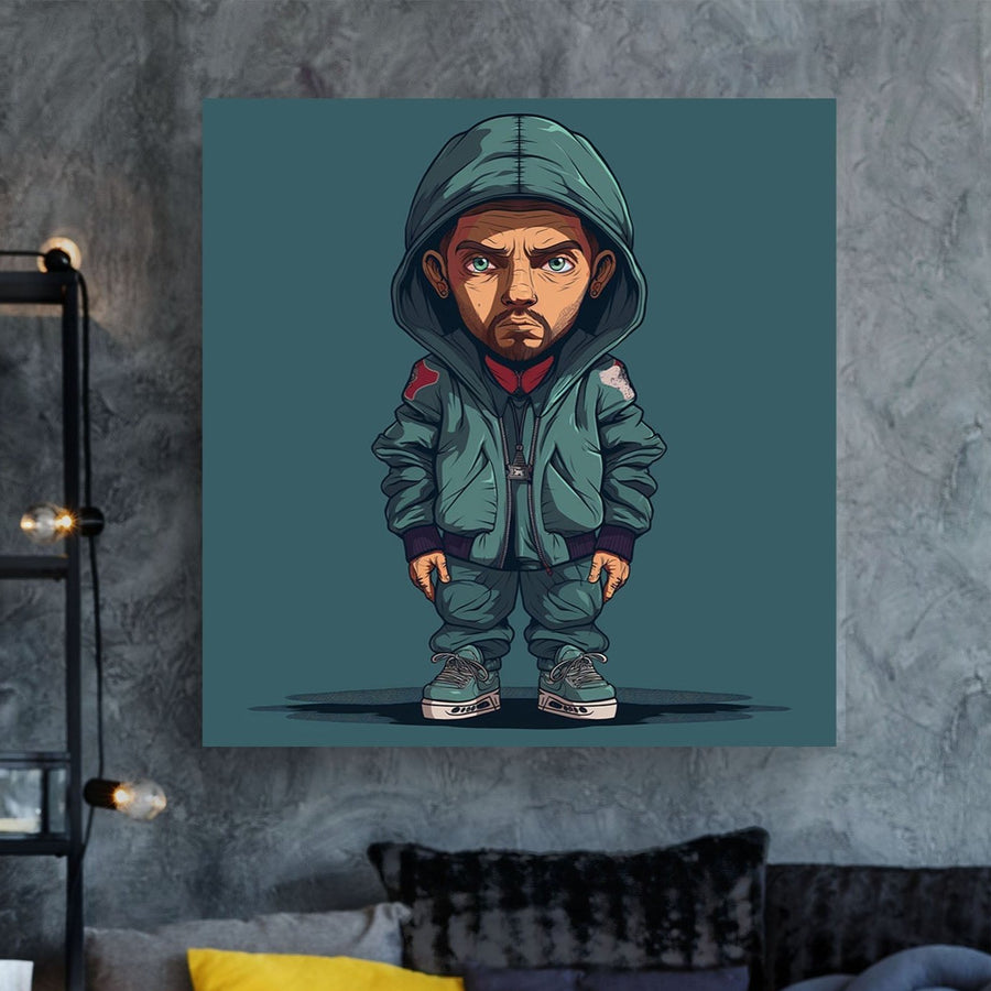 Blue Hood #159 Canvas Wall Art & Metal Prints