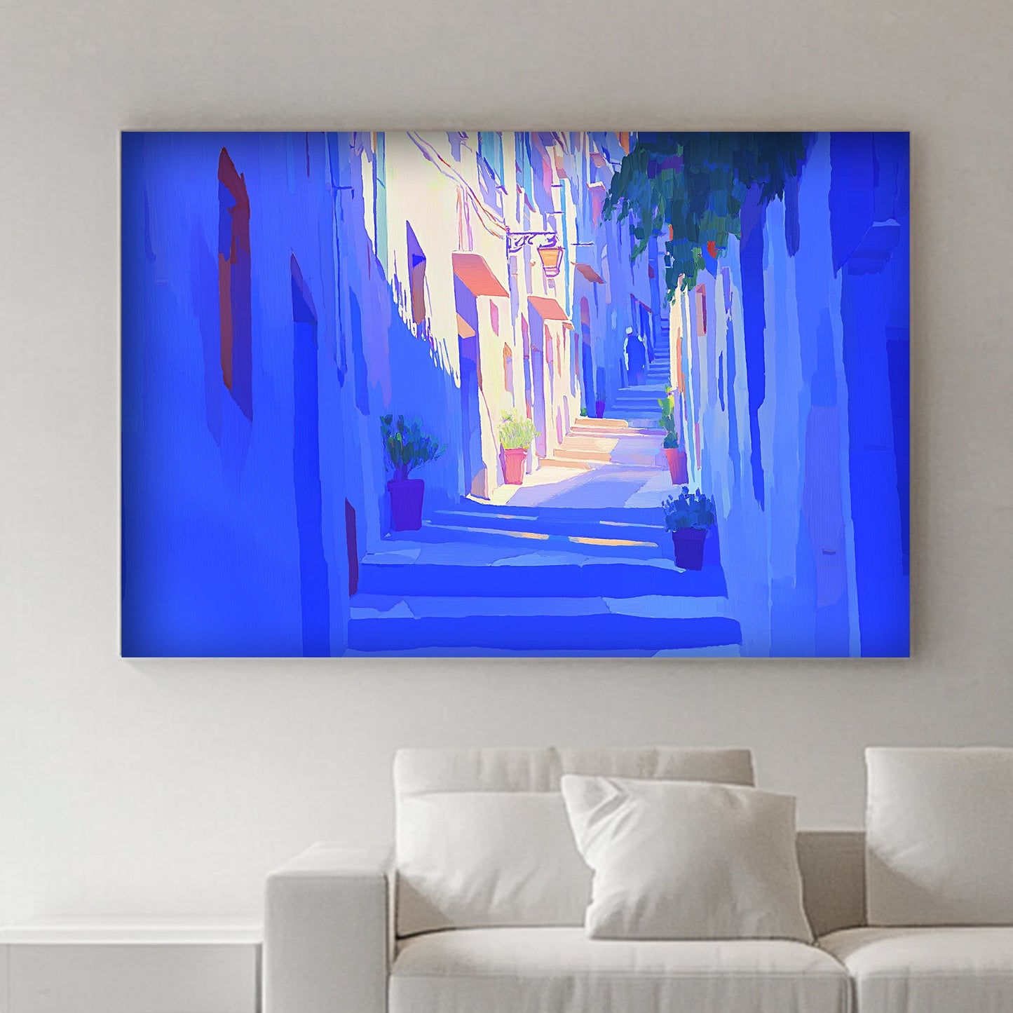 Mediterranean Alleyway #1592 Canvas Wall Art & Metal Prints