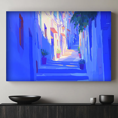 Mediterranean Alleyway #1592 Canvas Wall Art & Metal Prints