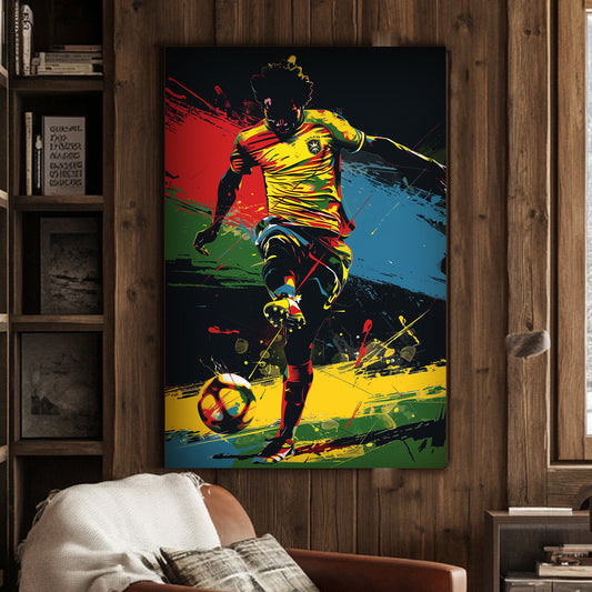 Brazil soccer player modern wall art print