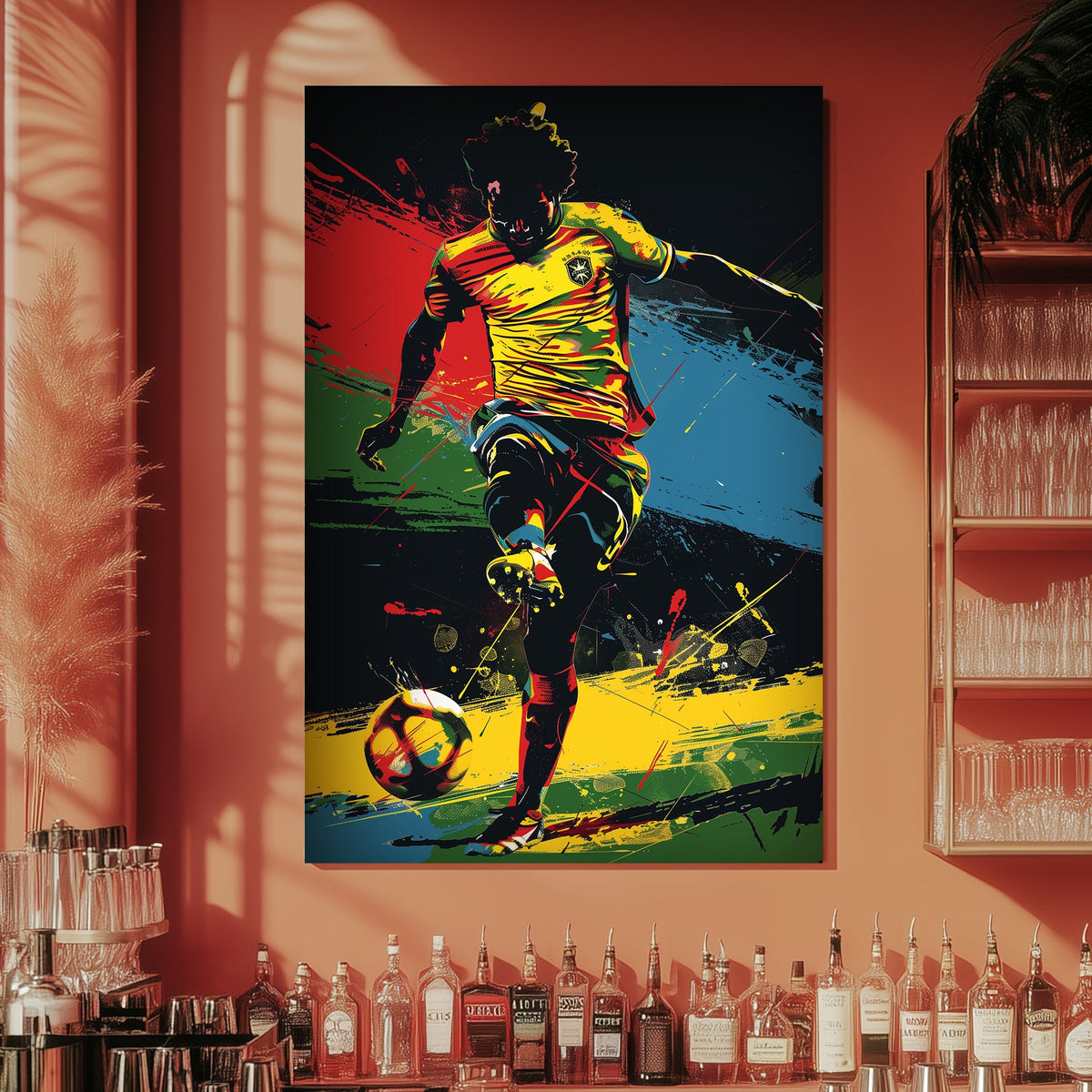 Brazil soccer player modern wall art print