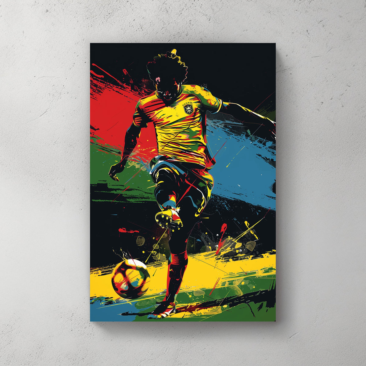 Brazil soccer player modern wall art print