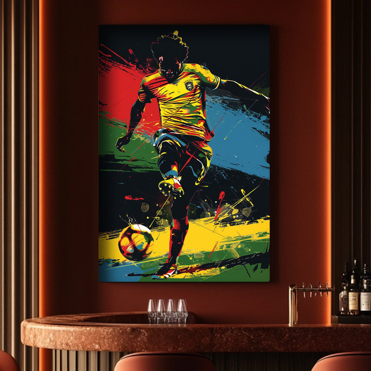 Brazil soccer player modern wall art print