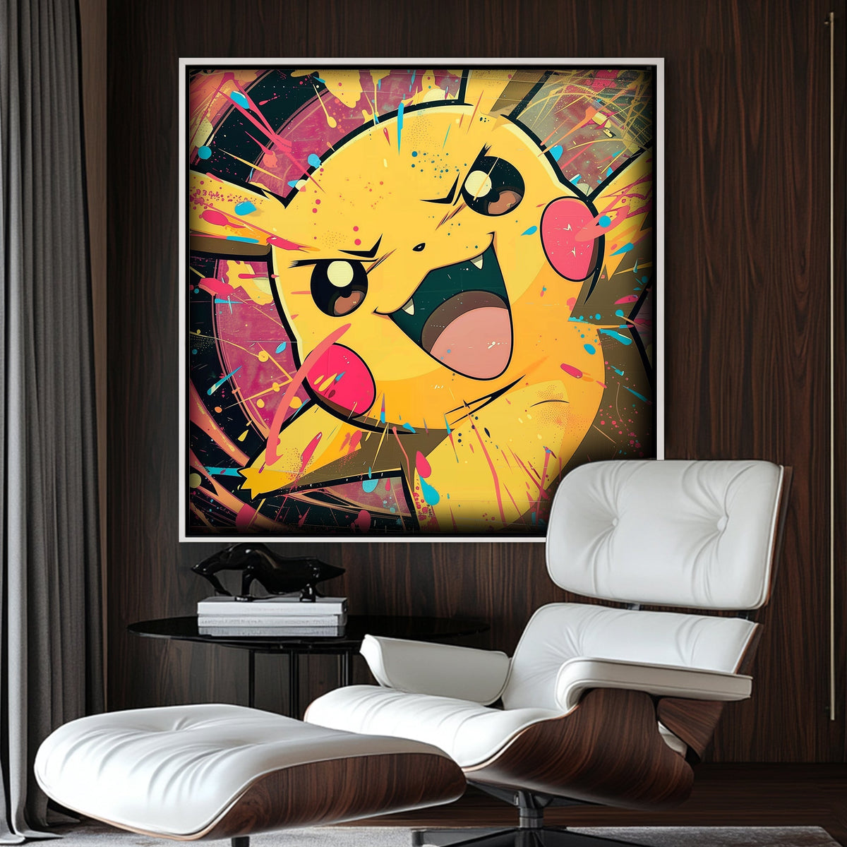 Pikachu from Pokemon wall art print